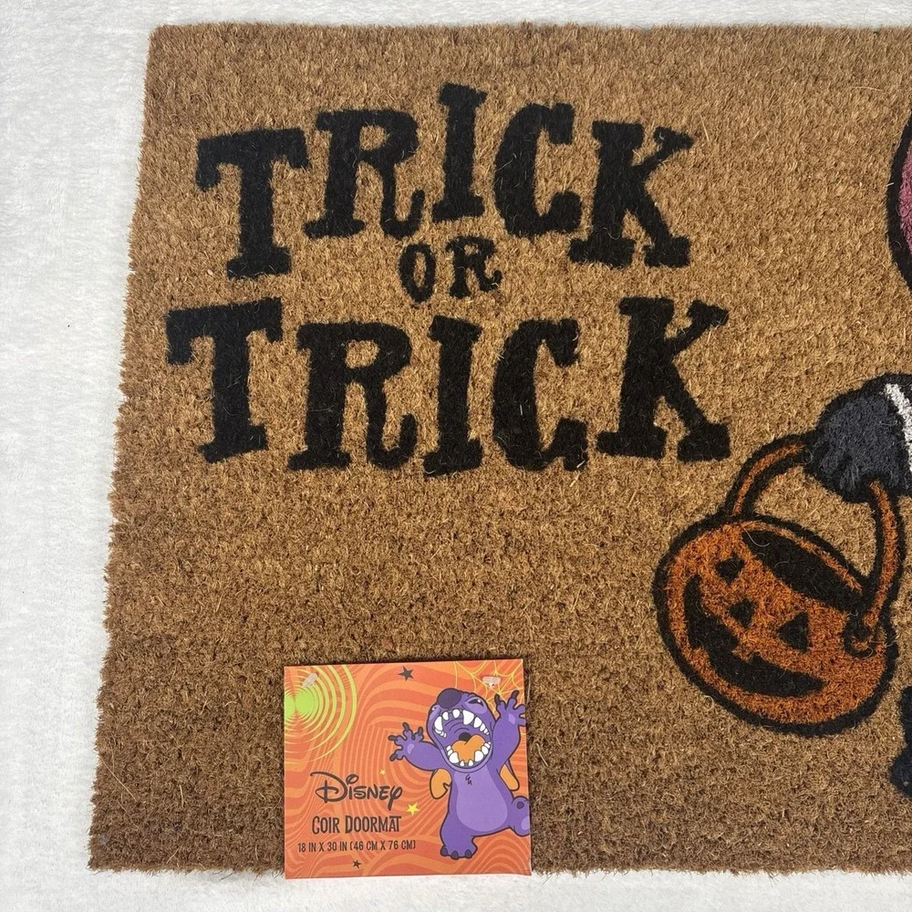 Disney Lilo & Stitch Trick Or Treat Mummy Halloween 18x30 Coir Doormat